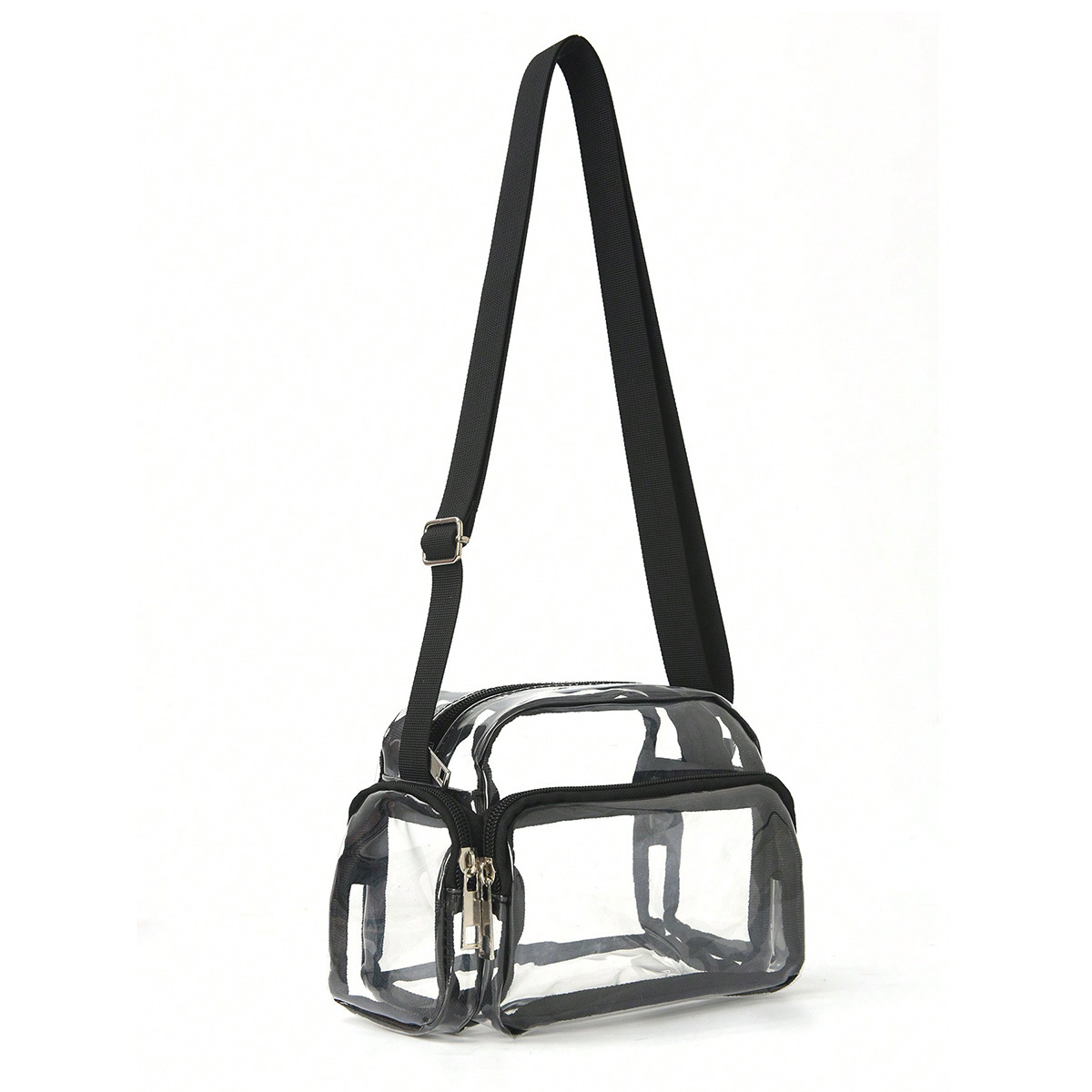 Cross-border bestseller transparent crossbody bag for women, PVC waterproof summer single-shoulder bag, multi-color and multi-pocket crossbody bag full figure
