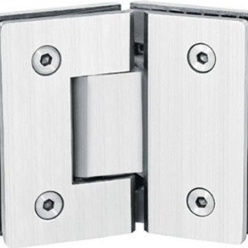 Factory-sold stainless steel bathroom door hinge square straight edge 135-degree double-leaf bathroom glass hinge accessories full figure