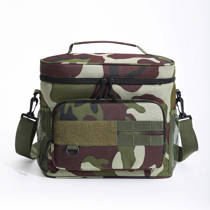 New War Path single-layer large-capacity ice pack, outdoor camouflage hand-held insulated bag, camping waterproof large-capacity picnic bag full figure