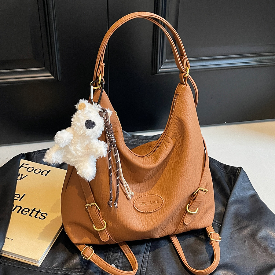Commuting retro large-capacity bag 2024 new high-end texture women's backpack, multi-purpose single-shoulder tote bag full figure