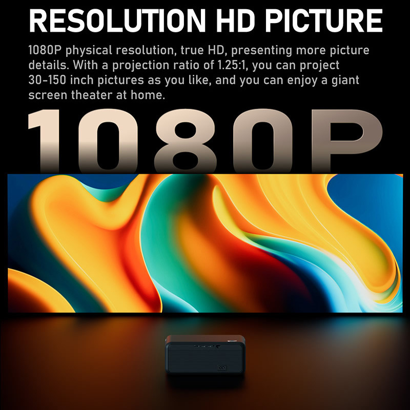 Hotel ultra-clear projector 4K self-developed fully enclosed optical engine wireless screen projection AI intelligent voice, specially designed for hotels details Picture