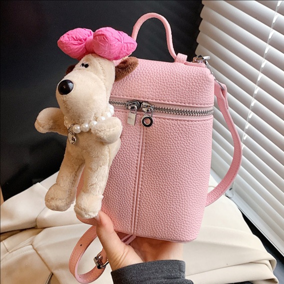 Korean style macaron simple and fashionable small bag for women 2025 new casual travel single-shoulder crossbody mobile phone bag full figure