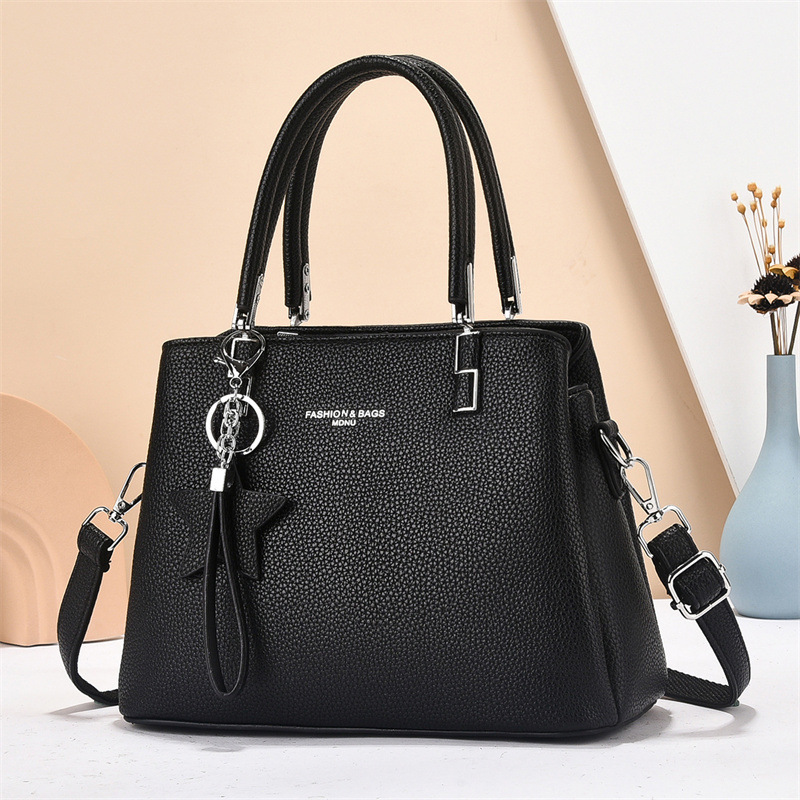 The 2025 new style of casual single-shoulder bag, simple crossbody bag, large capacity and versatile bag for middle-aged women Specification drawing