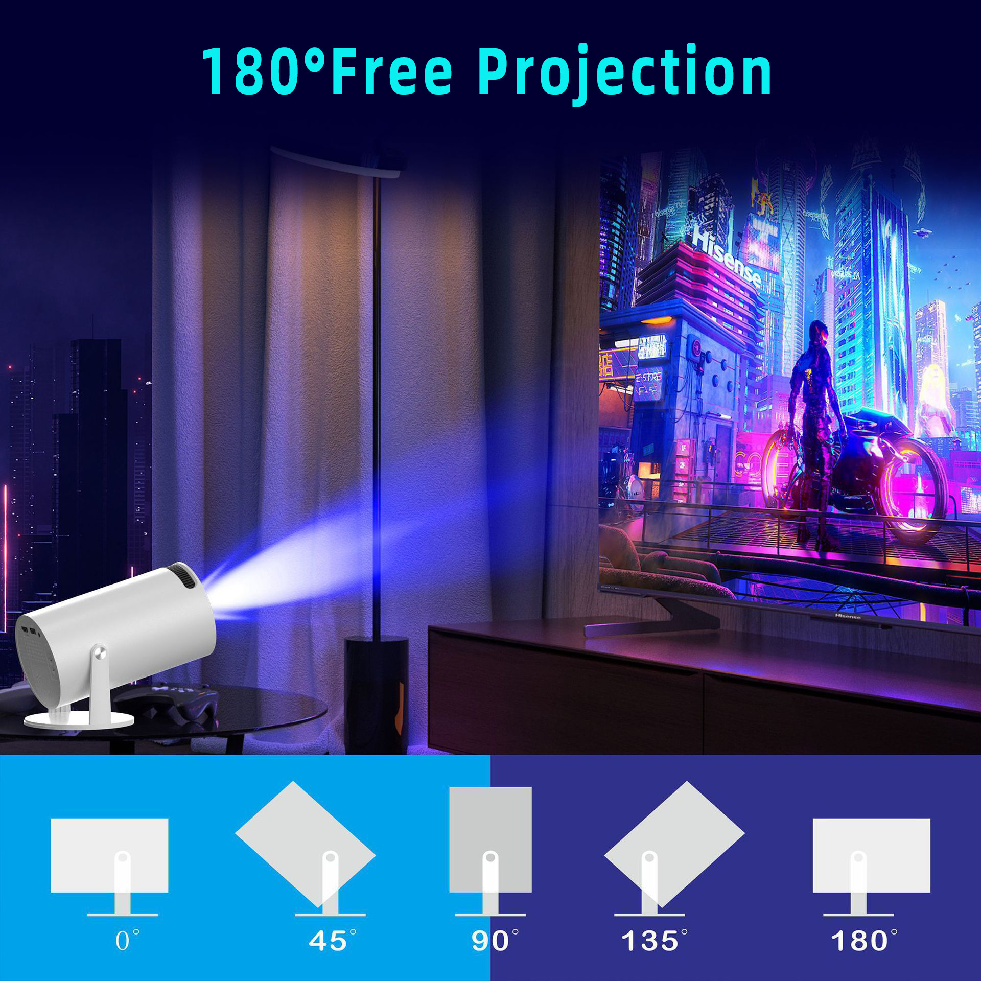 Portable projectors, cross-border supply, home high-definition outdoor game gun projectors, mobile wireless projectors Specification drawing