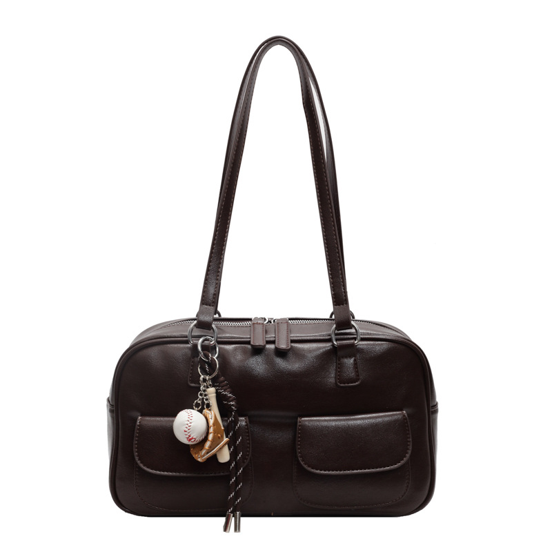 French niche design underarm bag for women, 2024 new retro and versatile single-shoulder bag, hand-carry commuter Boston bag Item Picture