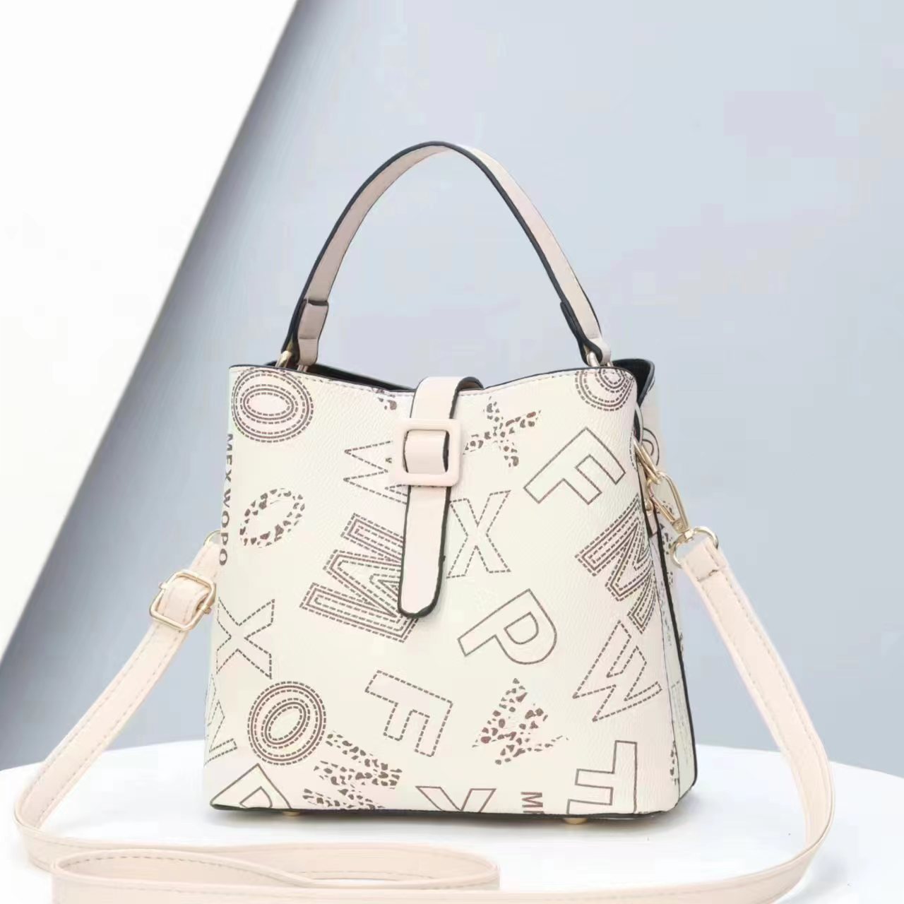 2023 new stylish Korean style, simple and elegant bucket bag, personalized single-shoulder crossbody women's bag for export details Picture