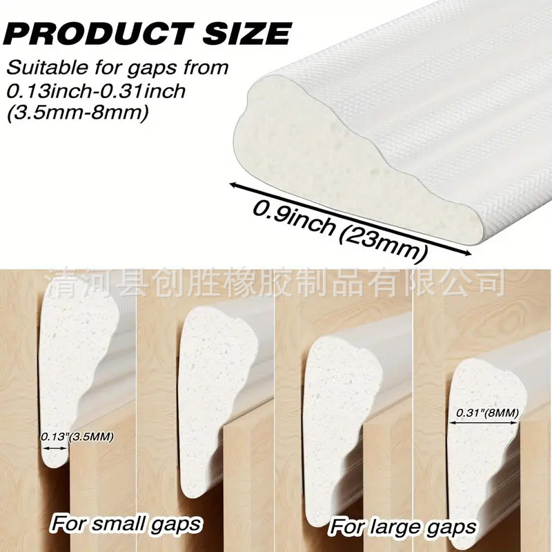 Upgraded sliding window self-adhesive window sealing strip, high-elasticity nylon-coated exterior door sound insulation and insulation tape details Picture