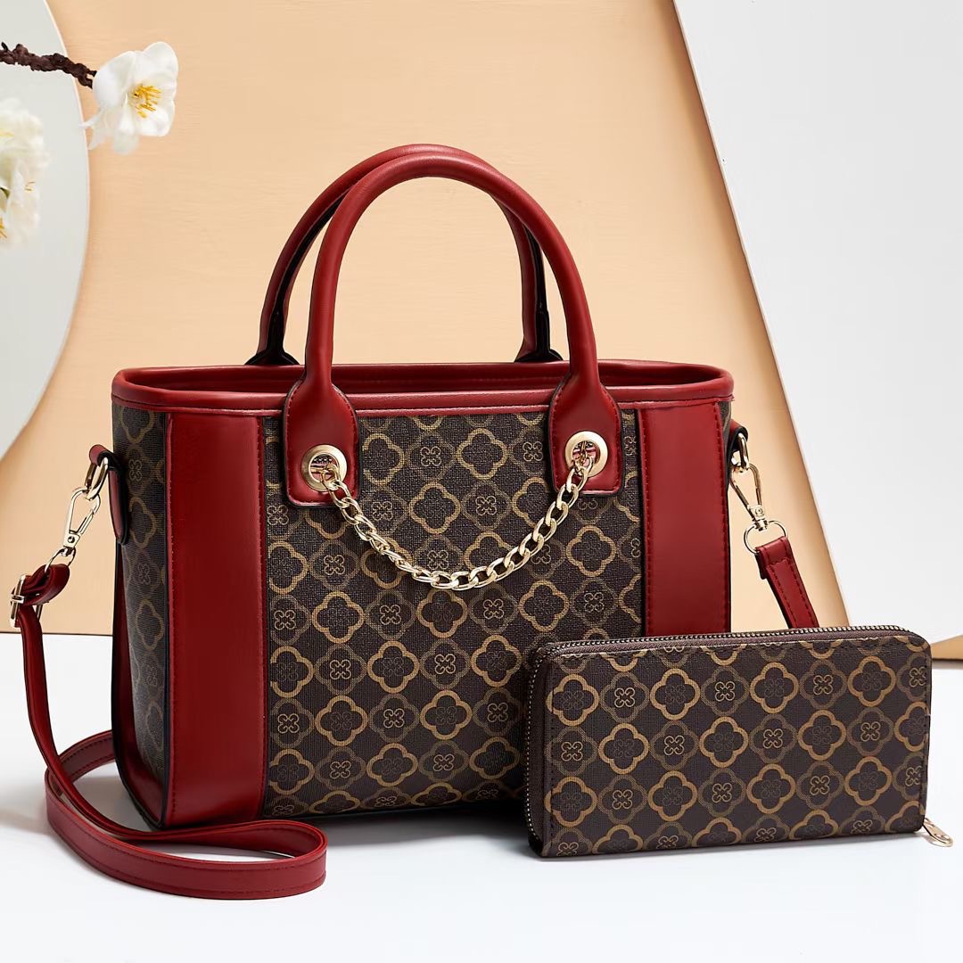 2022 New style printed color-blocking large-capacity mother-and-child bags for cross-border trade, single-shoulder crossbody, stylish and high-quality women's bag consignment details Picture