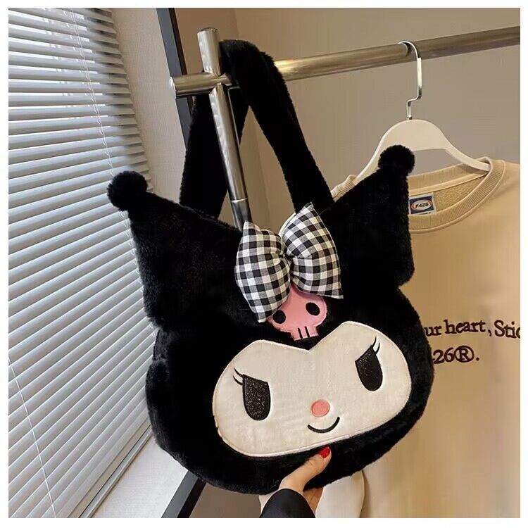 Versatile large-capacity plush single-shoulder bag for women, new Kulomi handbag, funny cartoon bag, plush toy factory details Picture