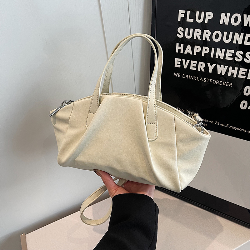 High-end tote bag for women 2024 New style, fashionable, simple and niche pleated wing bag, large-capacity commuter handbag details Picture
