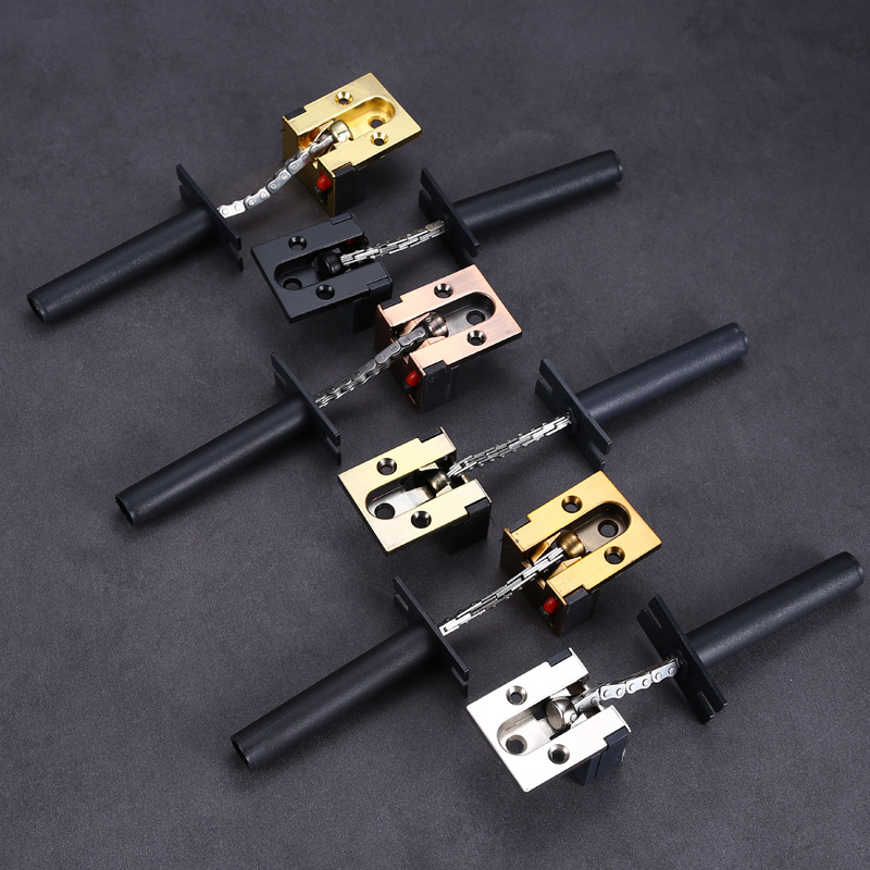 The hotel door is concealed with anti-theft chains and hidden safety chains. The hotel door is equipped with invisible anti-theft latch bolts and hidden safety door chains Specification drawing