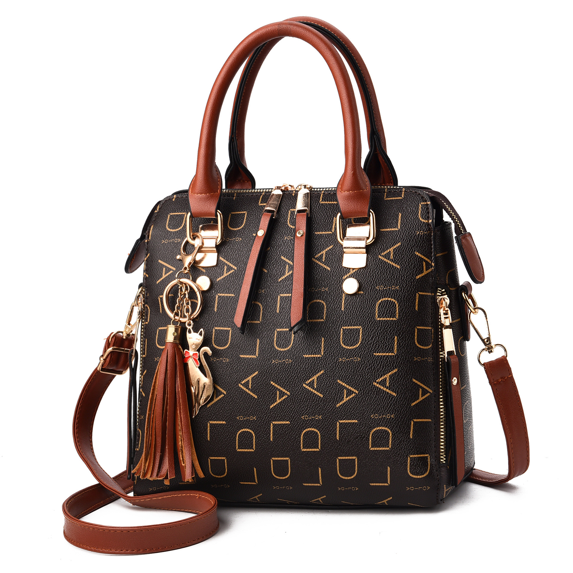 2022 European and American fashion large bags, foreign trade women's handbags, simple single-shoulder crossbody bags for mothers, consignment Item Picture