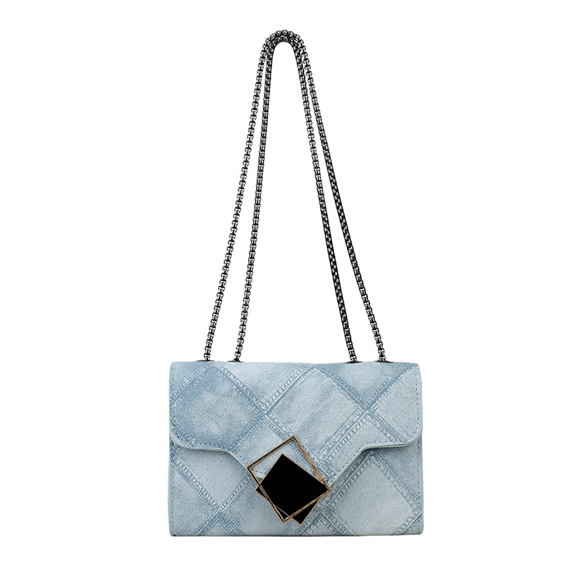 The 2025 new color ink gradient small square bag is a fashionable and individual diamond-patterned chain crossbody women's bag Item Picture