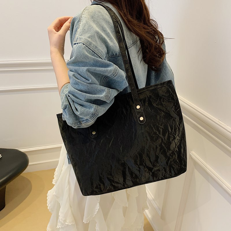 High-quality large-capacity bag for women 2025, new style, fashionable and versatile commuting bag, single-shoulder bag, simple tote bag for work Specification drawing