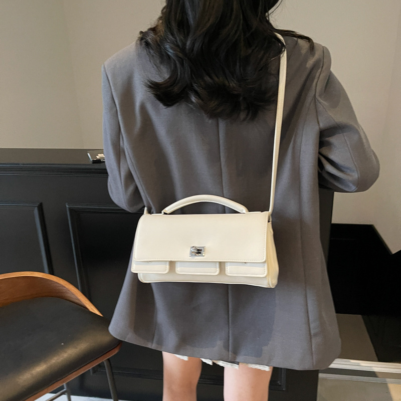 Cross-border 2025 New soft leather fashionable, versatile and high-end handbag, solid color simple and versatile single-shoulder crossbody bag for women Specification drawing
