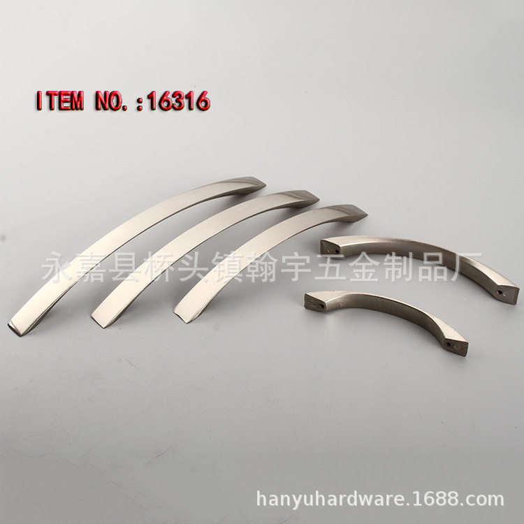 Wenzhou aluminum alloy drawer door handles, modern and simple brushed cabinet handles, furniture hardware cross-border handles full figure