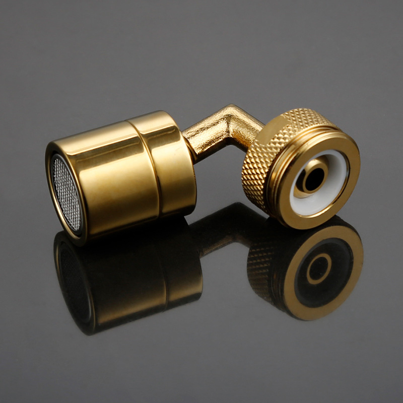 M24 external wire all-copper 360° universal faucet bubble maker anti-splash washbasin joint rotary extender details Picture