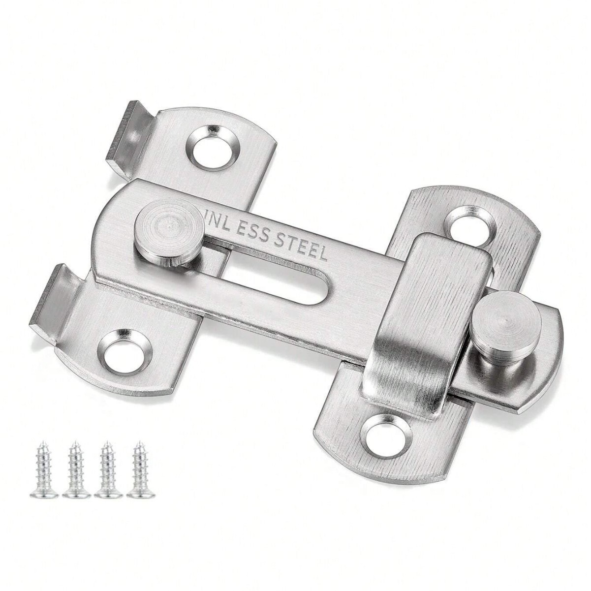 Stainless steel sliding door bolt, 90-degree right-angle latch, box latch, thickened pet cage door, barn lock, door latch Item Picture