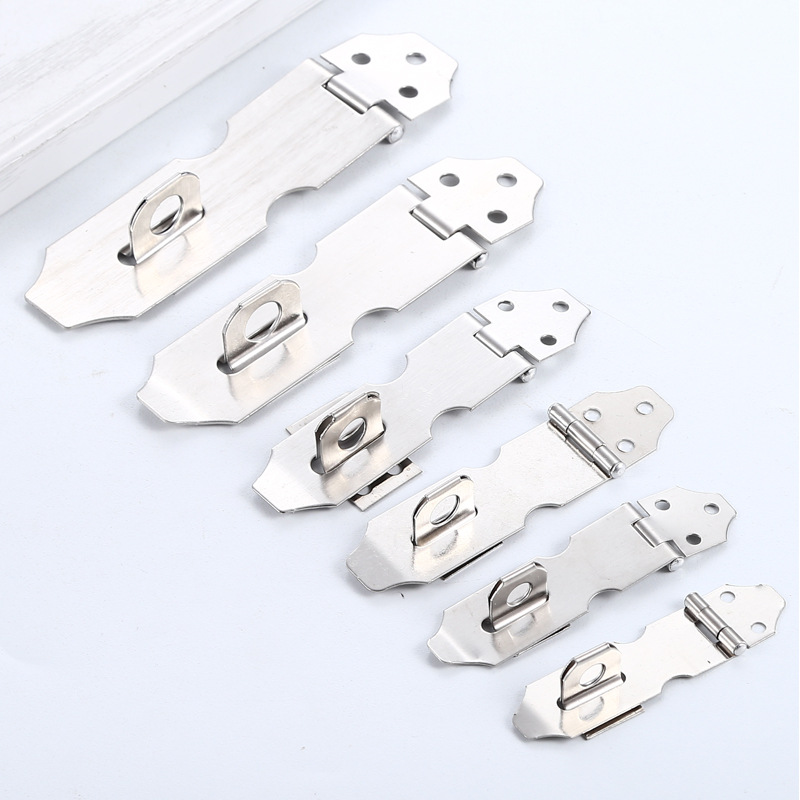 Wholesale 201/304 stainless steel lock, lock plate, drawer, cabinet door, box buckle, 90-degree right-angle thickened details Picture