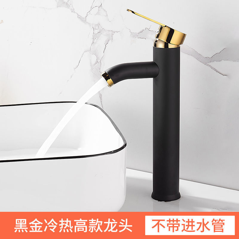 Stainless steel lacquered faucet, European black countertop basin faucet, bathroom cabinet, washbasin faucet Specification drawing
