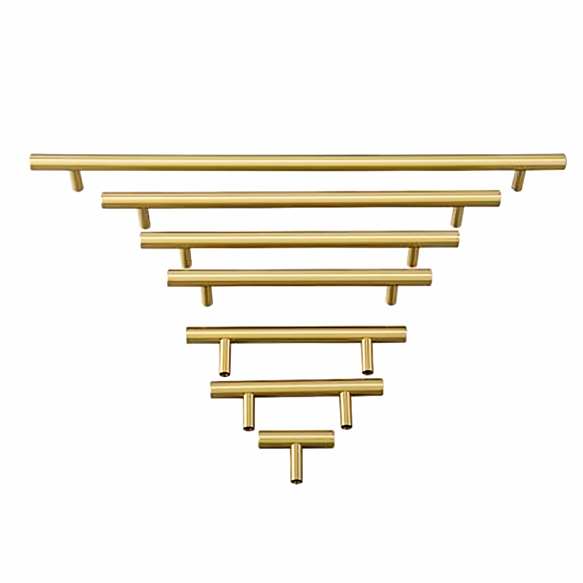 Golden T-shaped handle, wardrobe, cabinet, stainless steel hollow handle, drawer, hardware cabinet door, long handle, door and window handle Item Picture