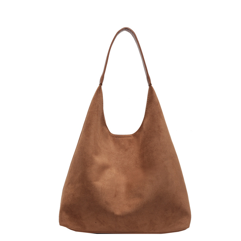 High-end, fashionable, retro matte tote bag for women 2024 new style, versatile for commuting and casual, single-shoulder underarm bag for mother and child Item Picture