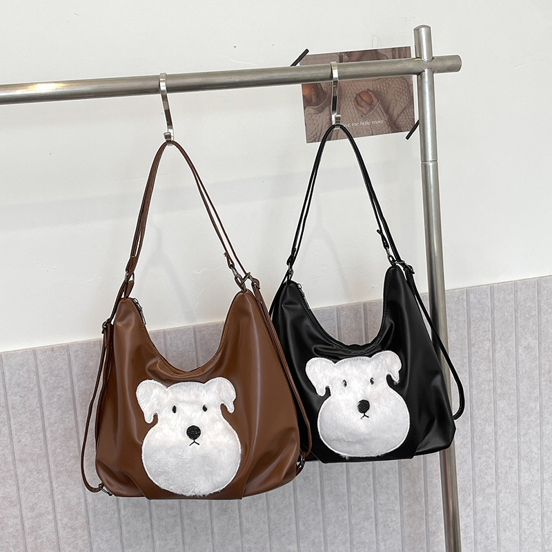 Cute little dog Tote bag for women, 2024 new autumn trendy Korean school style backpack, large capacity single-shoulder crossbody bag Application Scenario