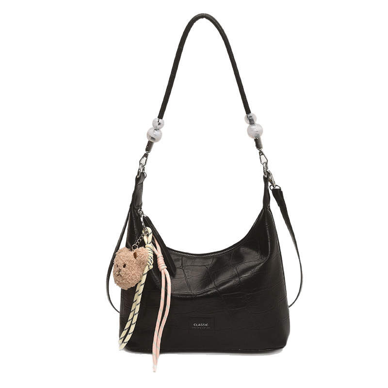 High-end stone-patterned underarm bag for women, 2025 new summer style, fashionable and high-quality, single-shoulder bag in solid color, simple crossbody bag Specification drawing
