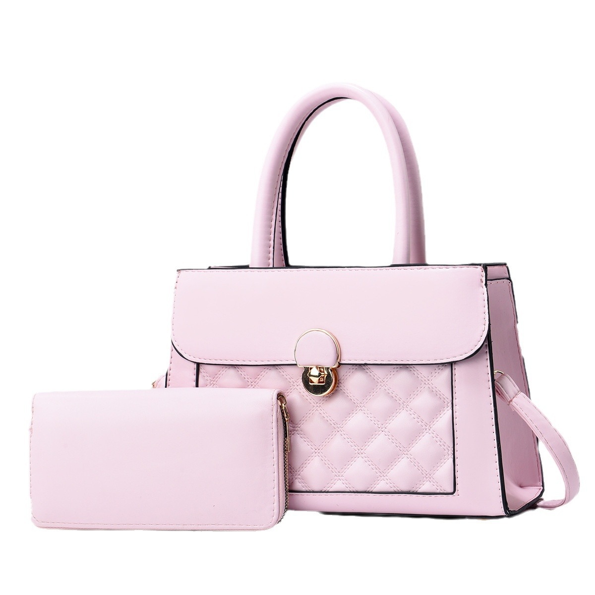 Korean diamond-shaped fashion handbag 2023 new style simple and light luxury mother and child single-shoulder bag, trendy and versatile quality crossbody bag Item Picture