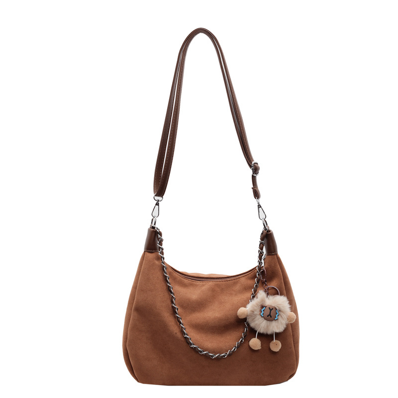 A casual and relaxed large-capacity trendy underarm bag for women, a new 2024 retro, fashionable and versatile single-shoulder crossbody bag Item Picture