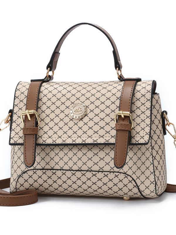 Ladies' small square bag 2023 New style, fashionable, simple and elegant single-shoulder crossbody bag, Korean-style trendy printed hand-held women's bag Item Picture