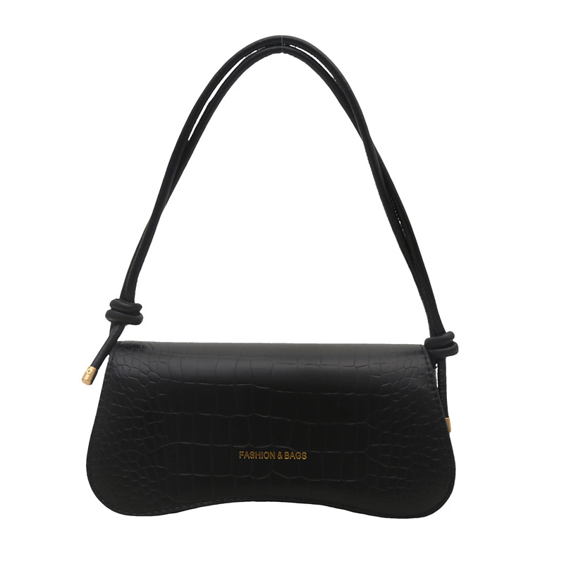 ins niche quality underarm bag 2025 Cross-border new crocodile pattern small square bag Stylish commuting single-shoulder crossbody bag Item Picture