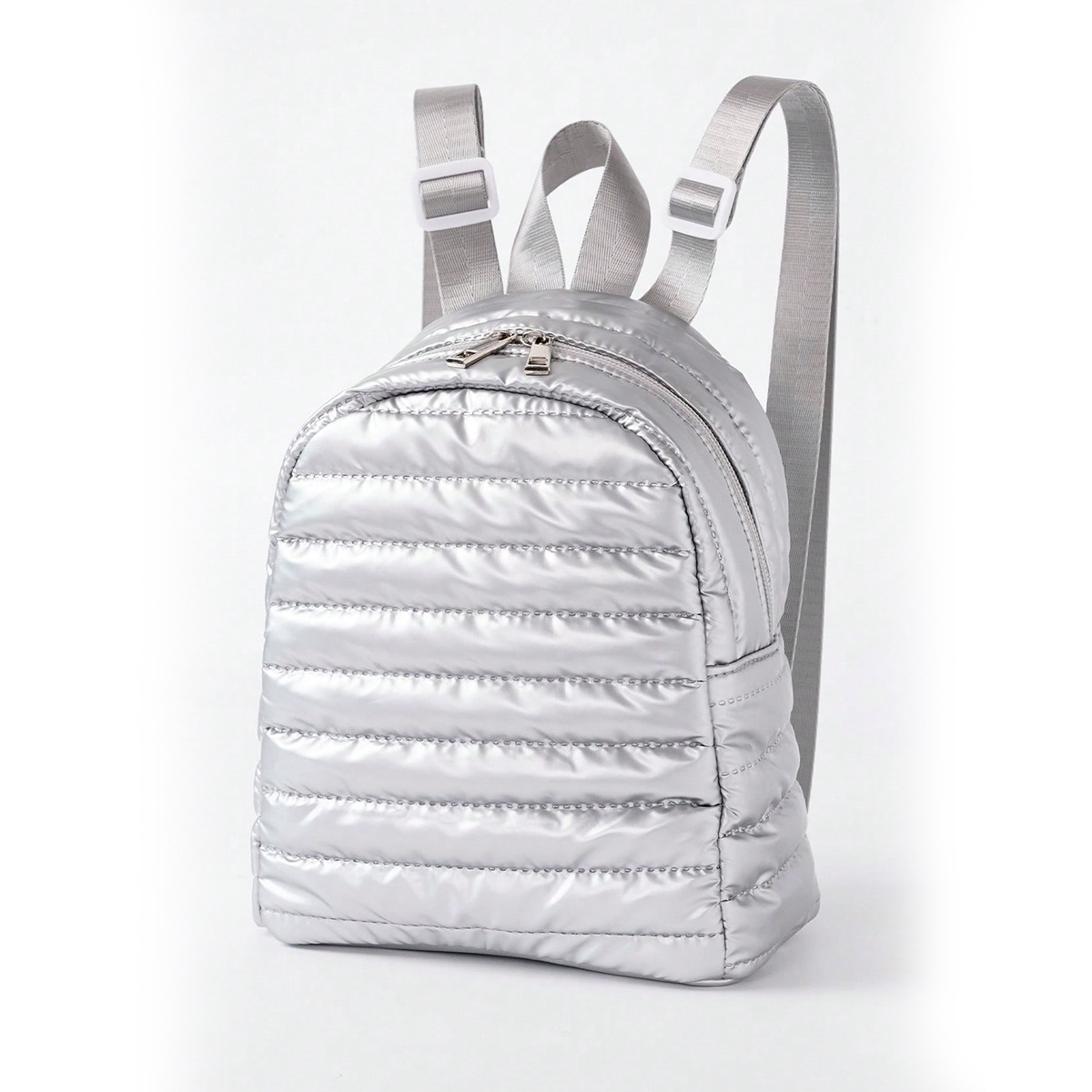 Cross-border cotton-padded jacket, down backpack, 2024 New embroidered thread space cotton backpack, fashionable shiny backpack full figure