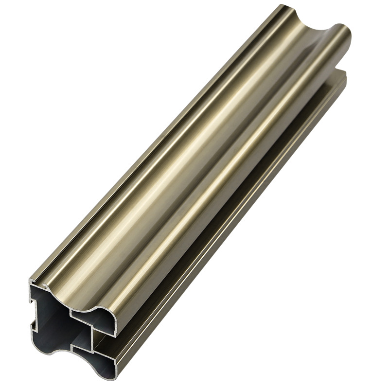 Thickened wardrobe track, slot-free titanium alloy sliding door slide rail, mountain groove up and down slide rail, sliding door pulley guide rail Item Picture