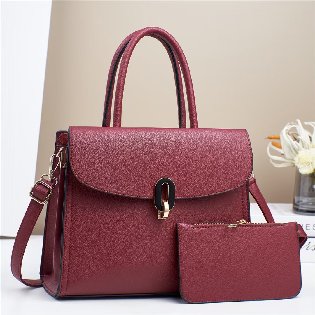 High-end women's handbag, cross-border two-piece set, mother and child bag, large capacity, simple single-shoulder crossbody bag wholesale details Picture