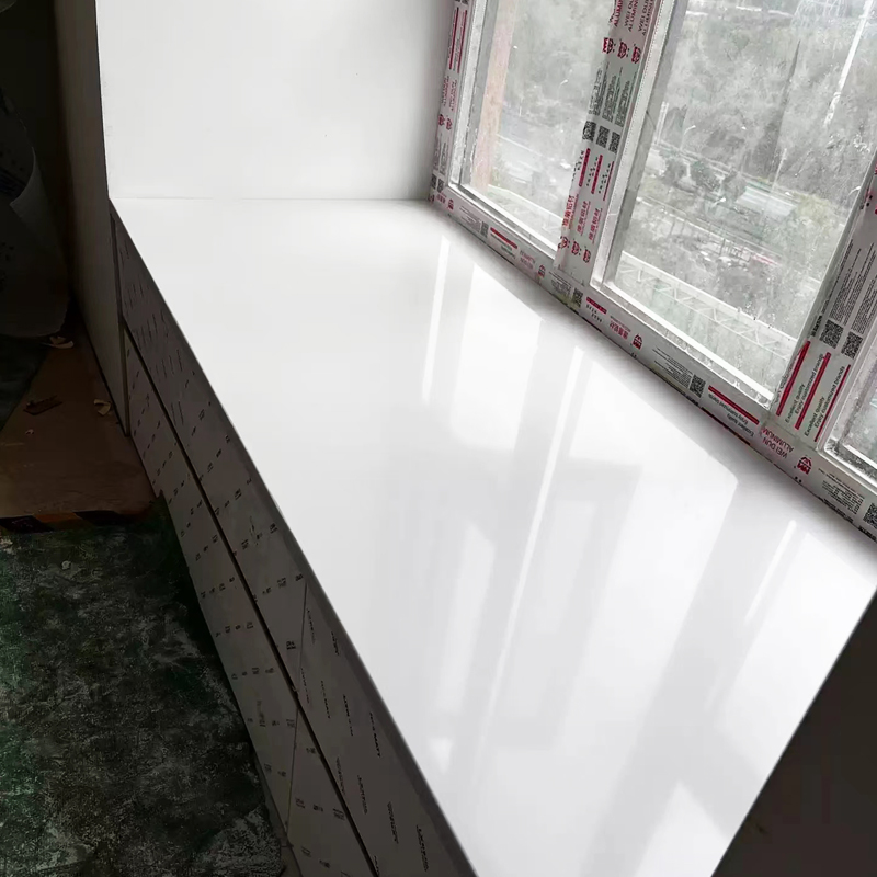 ll Artificial marble bay window sill surface, window sill stone, window casing, door casing, rock plate, natural staircase steps, threshold stone, quartz Item Picture