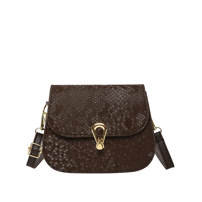 Fashionable Korean version 2025 Spring New versatile ins single-shoulder crossbody bag with lock buckle, stylish commuter saddle bag Item Picture