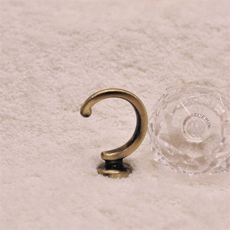 【 Yonghao Hardware 】 Cross-border supply factory direct sales, direct sales of high-quality zinc alloy small C-shaped curtain hook curtains Specification drawing