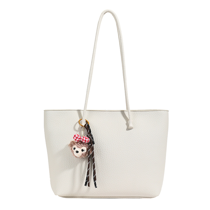 Cross-border high-end tote bag for women, large capacity 2025 new spring, simple and versatile commuting bag, fashionable single-shoulder bag Item Picture