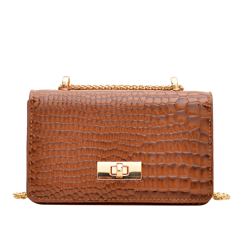 Cross-border simple and trendy small bag with stone pattern, new fashionable crossbody bag, stylish Korean-style solid color commuter single-shoulder bag Item Picture