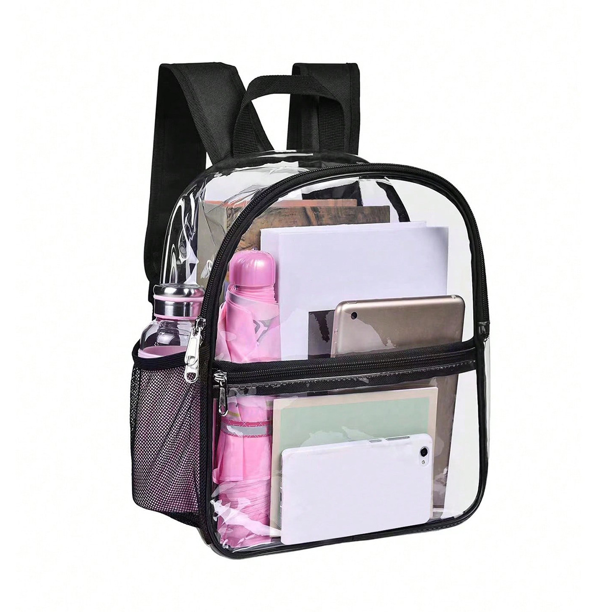 Cross-border PVC transparent backpack, outdoor portable backpack, large-capacity simple student schoolbag factory direct sales Application Scenario