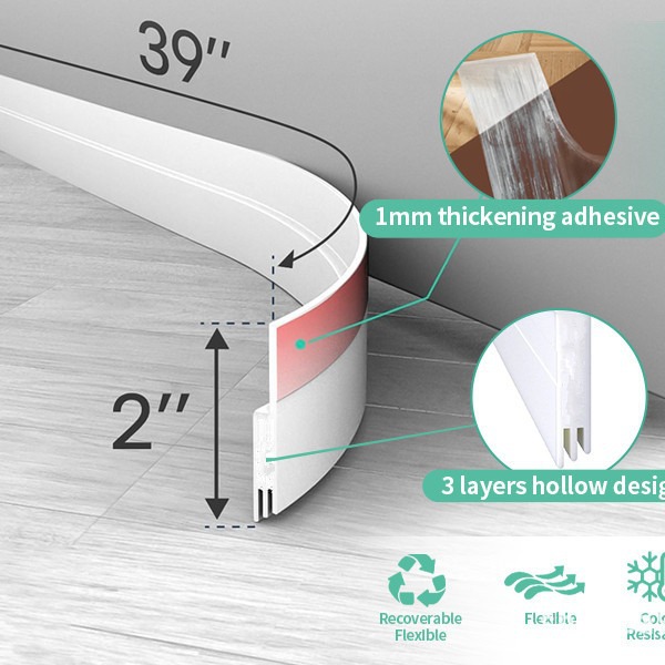 The bottom of the door is sealed with free shipping. The soundproof three-layer hollow sealing door gap is pasted with anti-theft door stop rubber strips and anti-wind insect gap strips Specification drawing