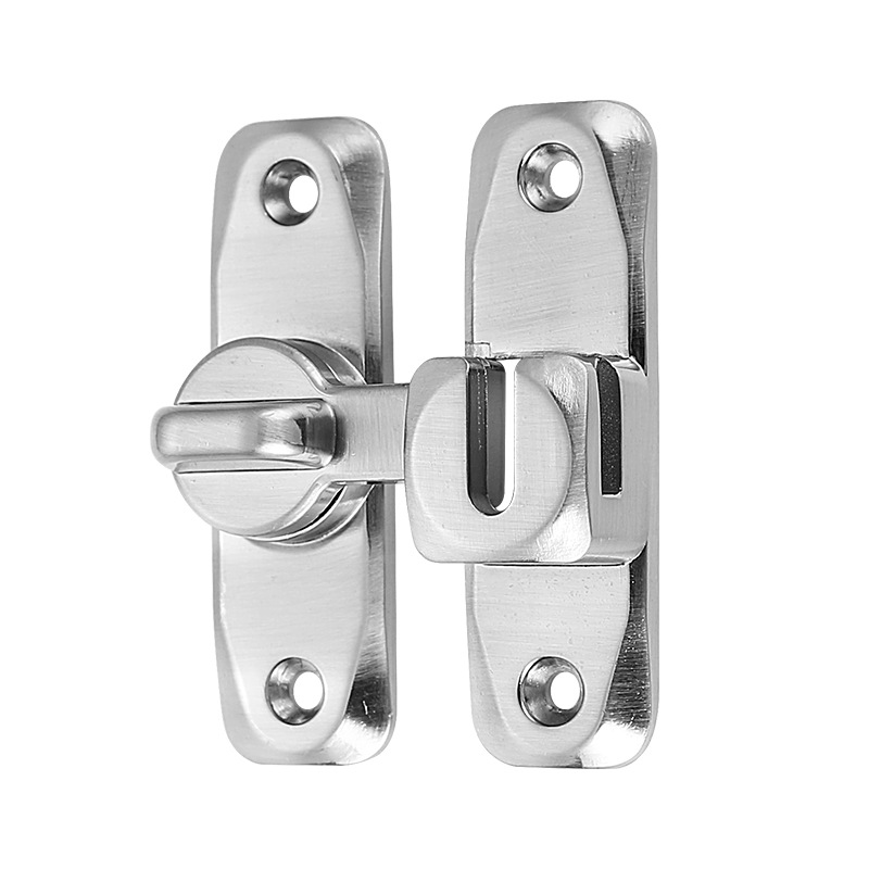Non-perforated door bolt, 90-degree latch, thickened zinc alloy clasp, sliding door lock, sliding door lock, latch, latch Item Picture
