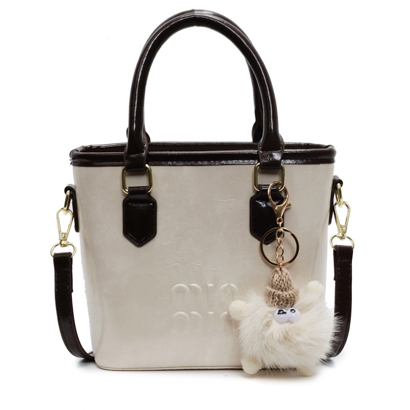 High-end and trendy hand-held bucket bag, new Korean style fashionable single-shoulder bag 2025, niche design casual crossbody bag Item Picture
