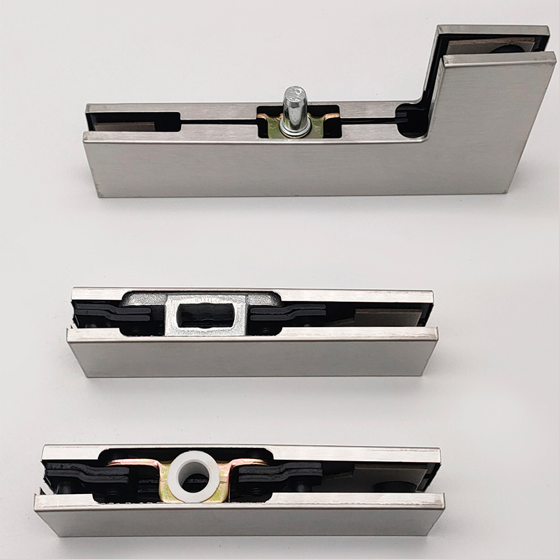 Glass door clamps, door clamps, lock clamps, stainless steel office doors, glass door clamps, top clamps, bottom clamps, curved clamps, spring door clamps details Picture