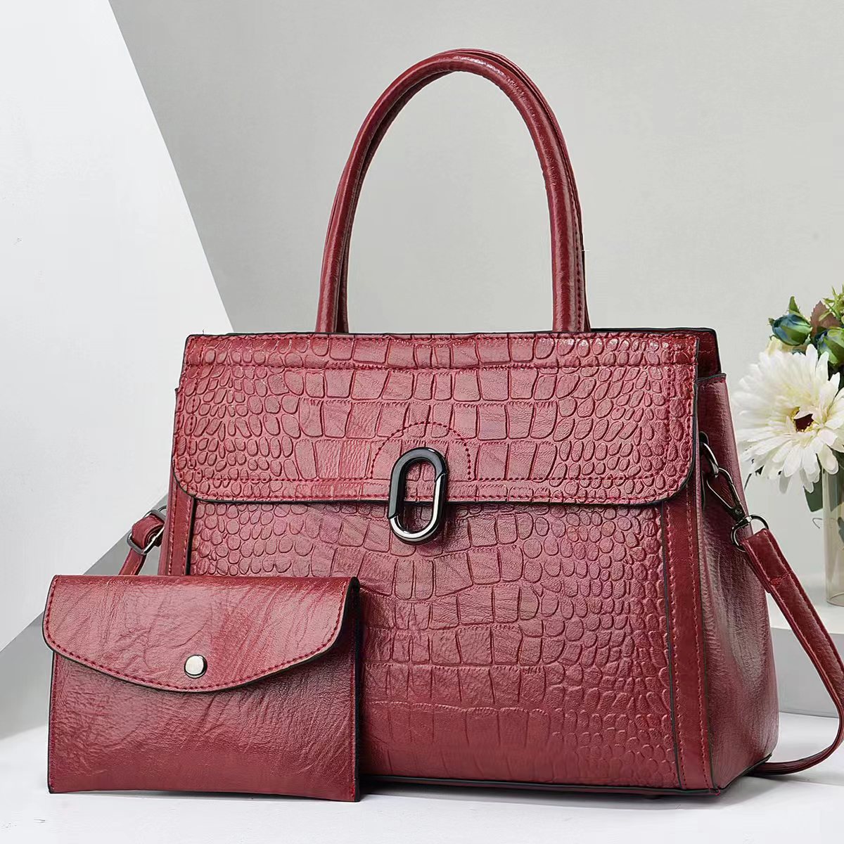 Spring 2024 new women's hand-held bun mother bag, European and American fashion single-shoulder crossbody bag Specification drawing