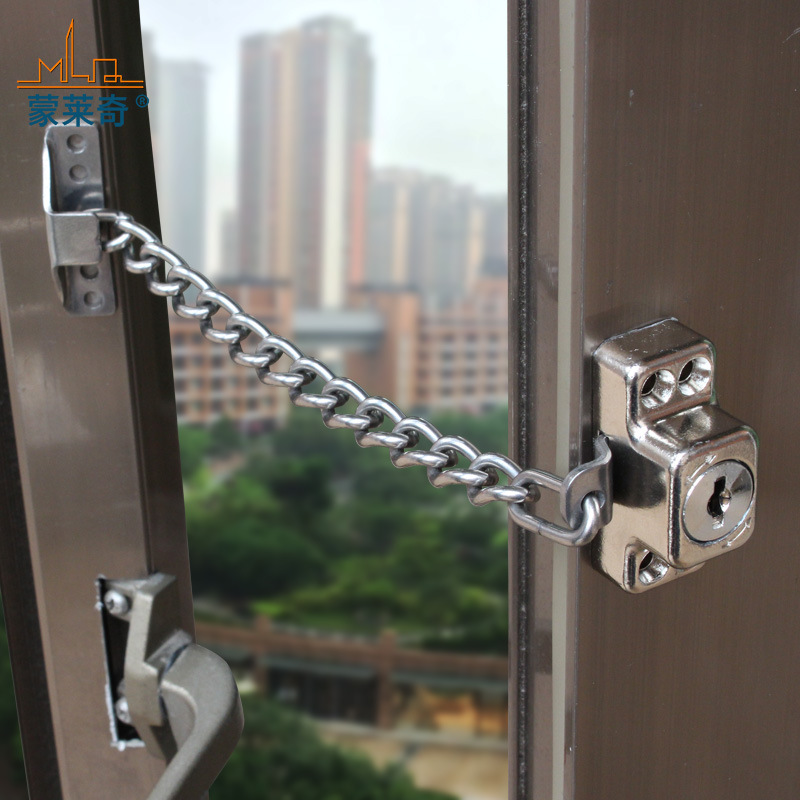 Menglaiqi casement window anti-theft limit lock, window buckle, children's safety protection lock, aluminum alloy window and door accessories Application Scenario