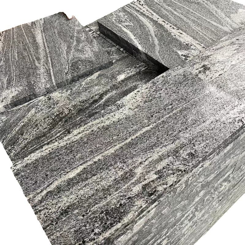 Langtao Sand granite stone, marble, iridescent Mosaic fire, courtyard floor paving stone, grey dry-hung board, snow wave stone Item Picture