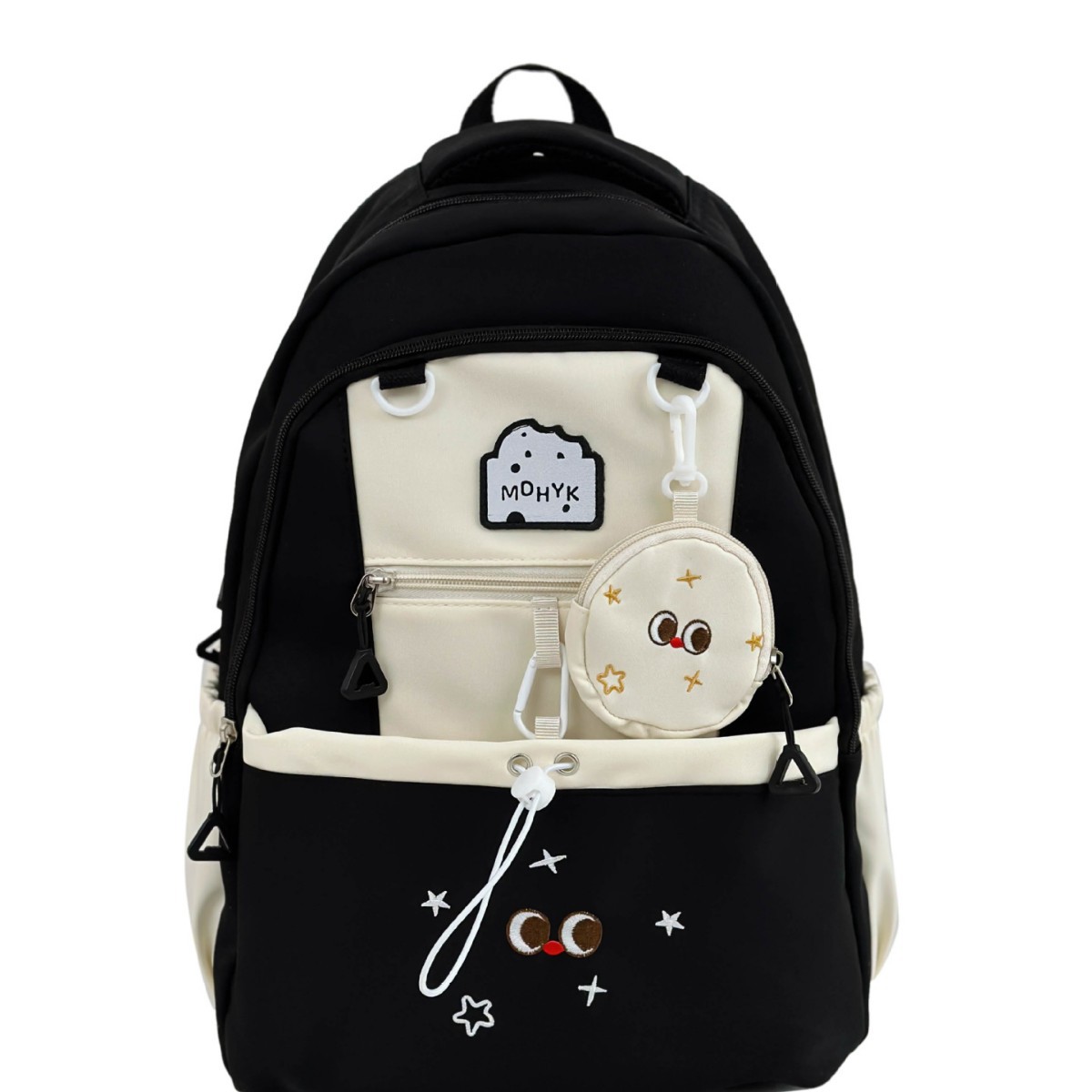 High-appearance-level schoolbag for girls, Korean version of Instagram, large-capacity backpack for middle and high school students, cute and soft girl's travel backpack Item Picture