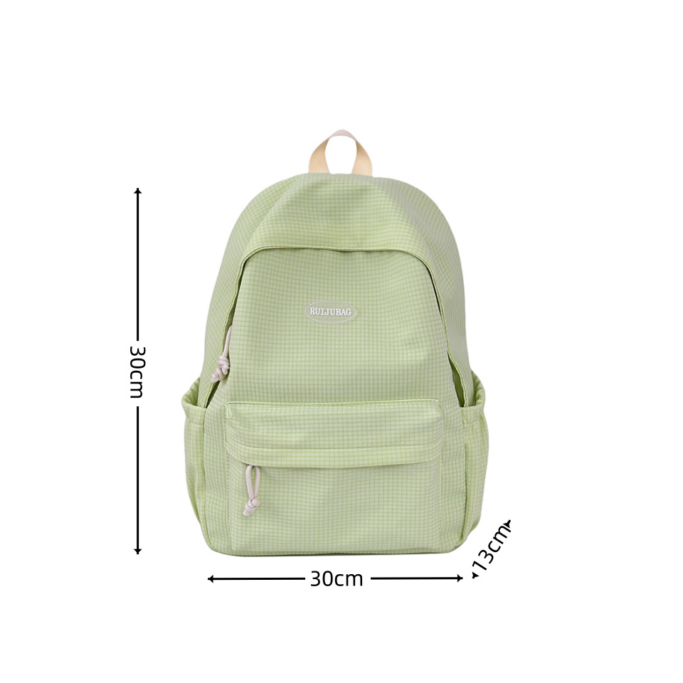 A new, simple and solid color backpack that goes well with all kinds of outfits. A Korean-style casual bag for teenage girls, students and college students on Instagram with a high level of appearance Item Picture